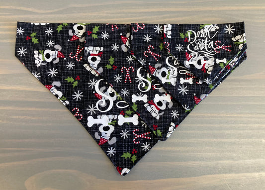 Dog Scarf - Thru the Collar Pet Neck Scarf - Dear Santa