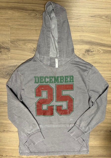 December 25 Vintage Wash Fleece Hoodie Sweatshirt