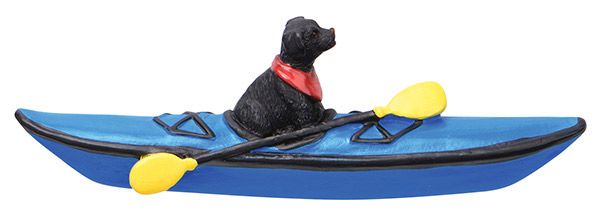 Dog in Kayak - Resin Magnet