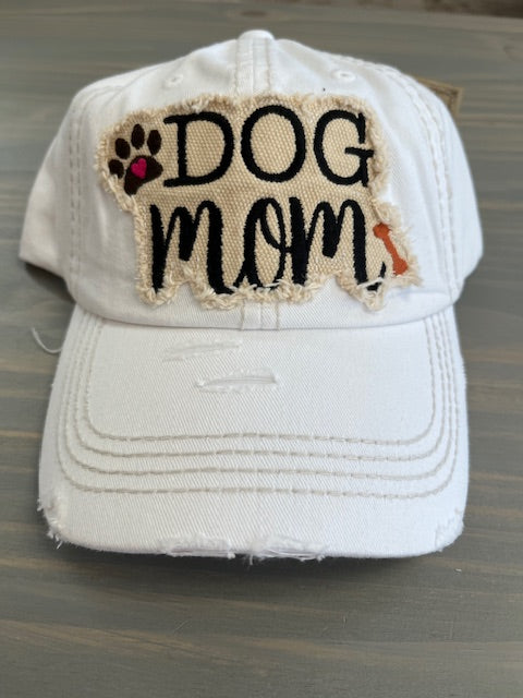 Ball Cap - Dog Mom Vintage Patch Embroidery