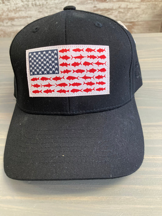 American Flag Fish Patch Ball Cap