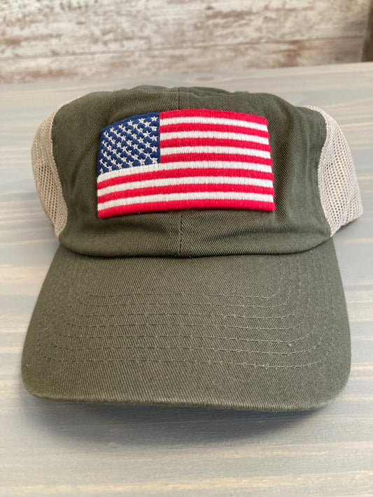 Ball Cap - U.S. Flag Patch Mesh Back