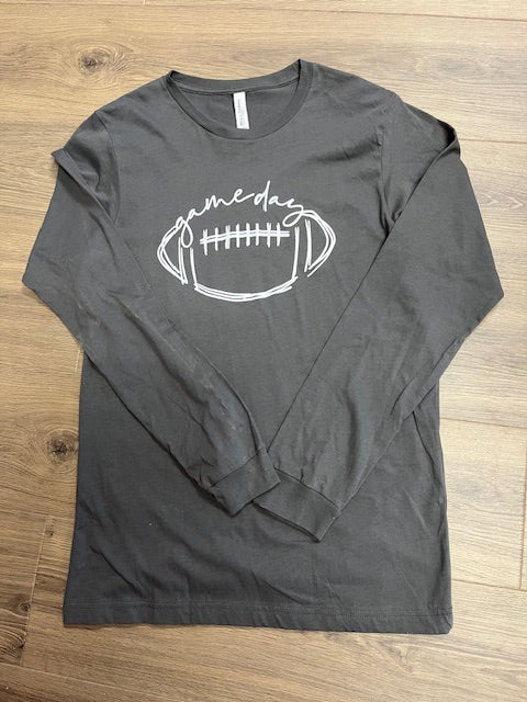 Game Day Gray Long Sleeve T-Shirt