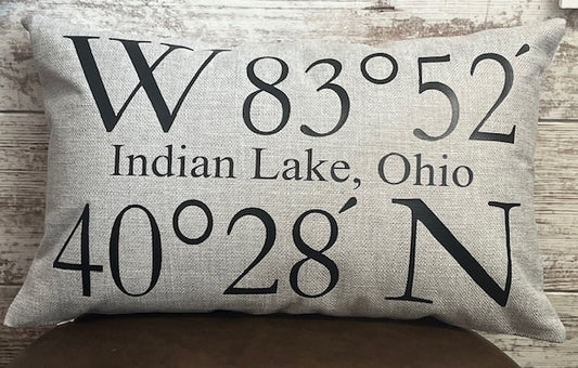 Indian Lake Pillow 12x20