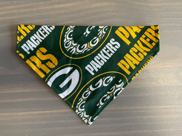 Dog Scarf - Thru the Collar Pet Neck Scarf - Green Bay Packers NFL Licensed