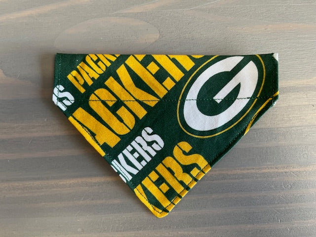 Dog Scarf - Thru the Collar Pet Neck Scarf - Green Bay Packers NFL Licensed