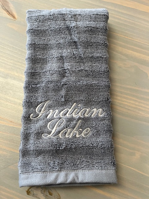Indian Lake Embroidered Hand Towel