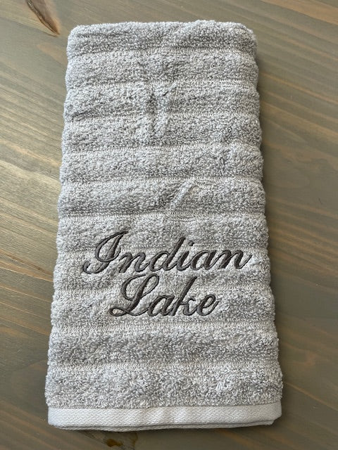 Indian Lake Embroidered Hand Towel