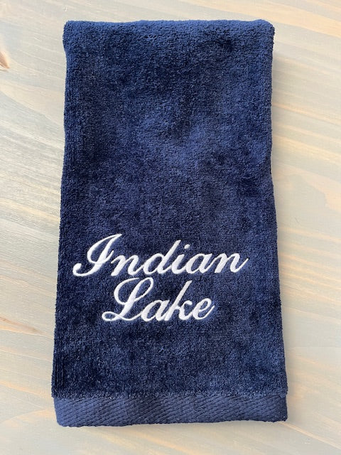 Indian Lake Embroidered Hand Towel