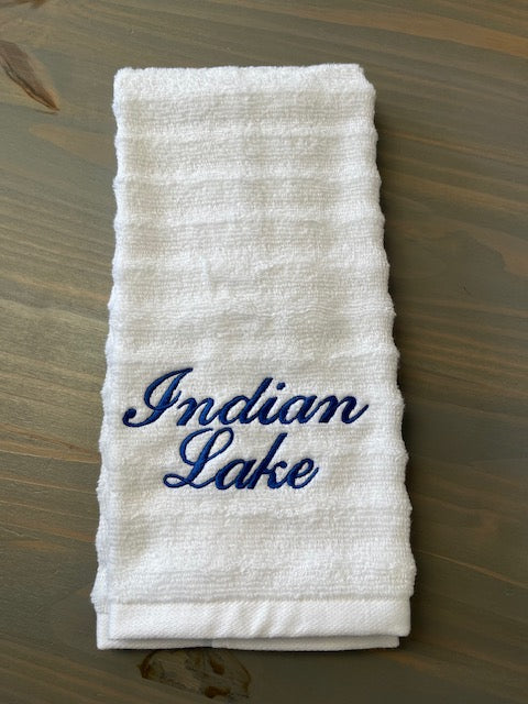 Indian Lake Embroidered Hand Towel