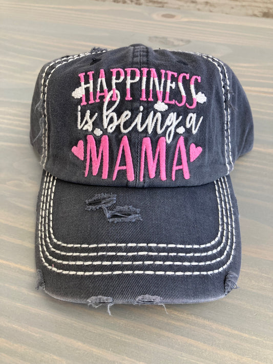 Ball Cap - Vintage Style Happiness is Being a Mama