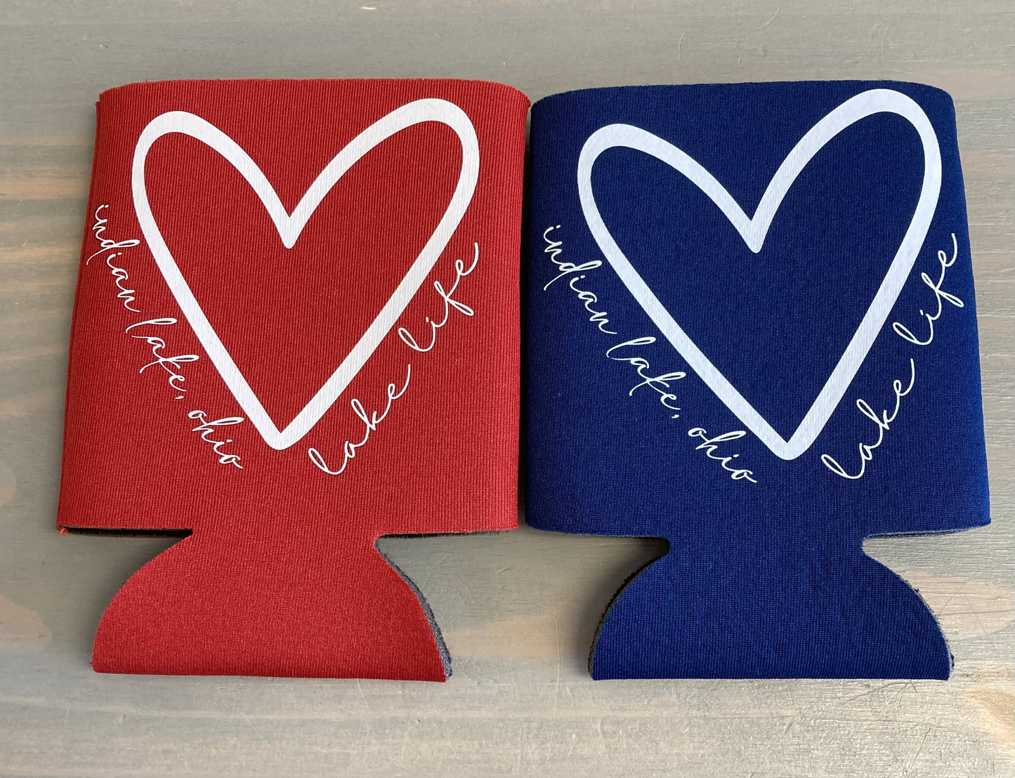 Heart Lake Life Indian Lake Koozie