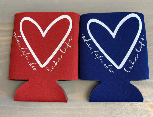 Heart Lake Life Indian Lake Koozie