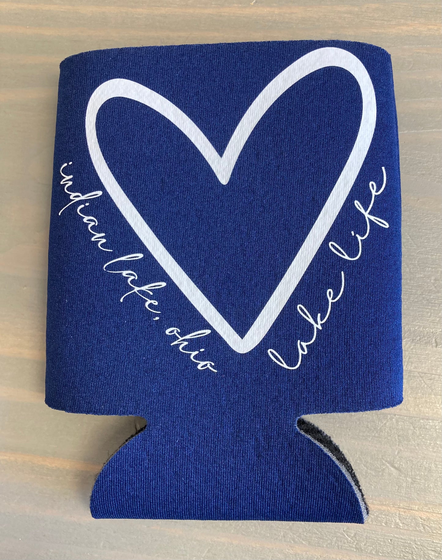 Heart Lake Life Indian Lake Koozie