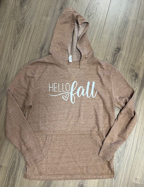 Hello Fall Vintage Wash Fleece Hoodie