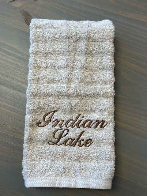 Indian Lake Embroidered Hand Towel