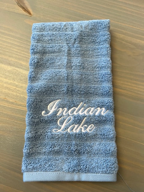 Indian Lake Embroidered Hand Towel