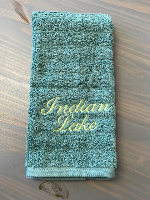 Indian Lake Embroidered Hand Towel