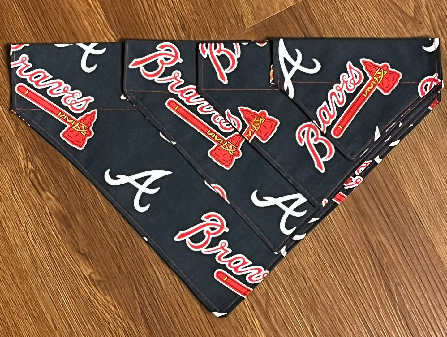 Dog Scarf - Thru the Collar Pet Neck Scarf - Atlanta Braves MLB Licensed