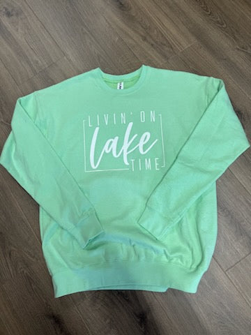 Livin' On Lake Time Crewneck