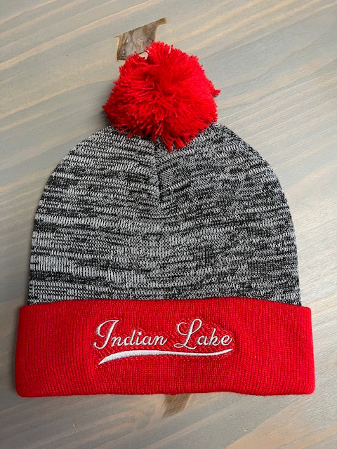 Indian Lake Heather Pom Pom Beanie
