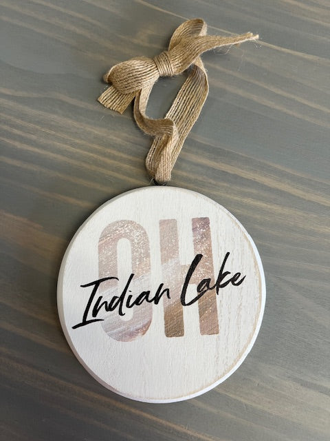 Indian Lake Round Ornament