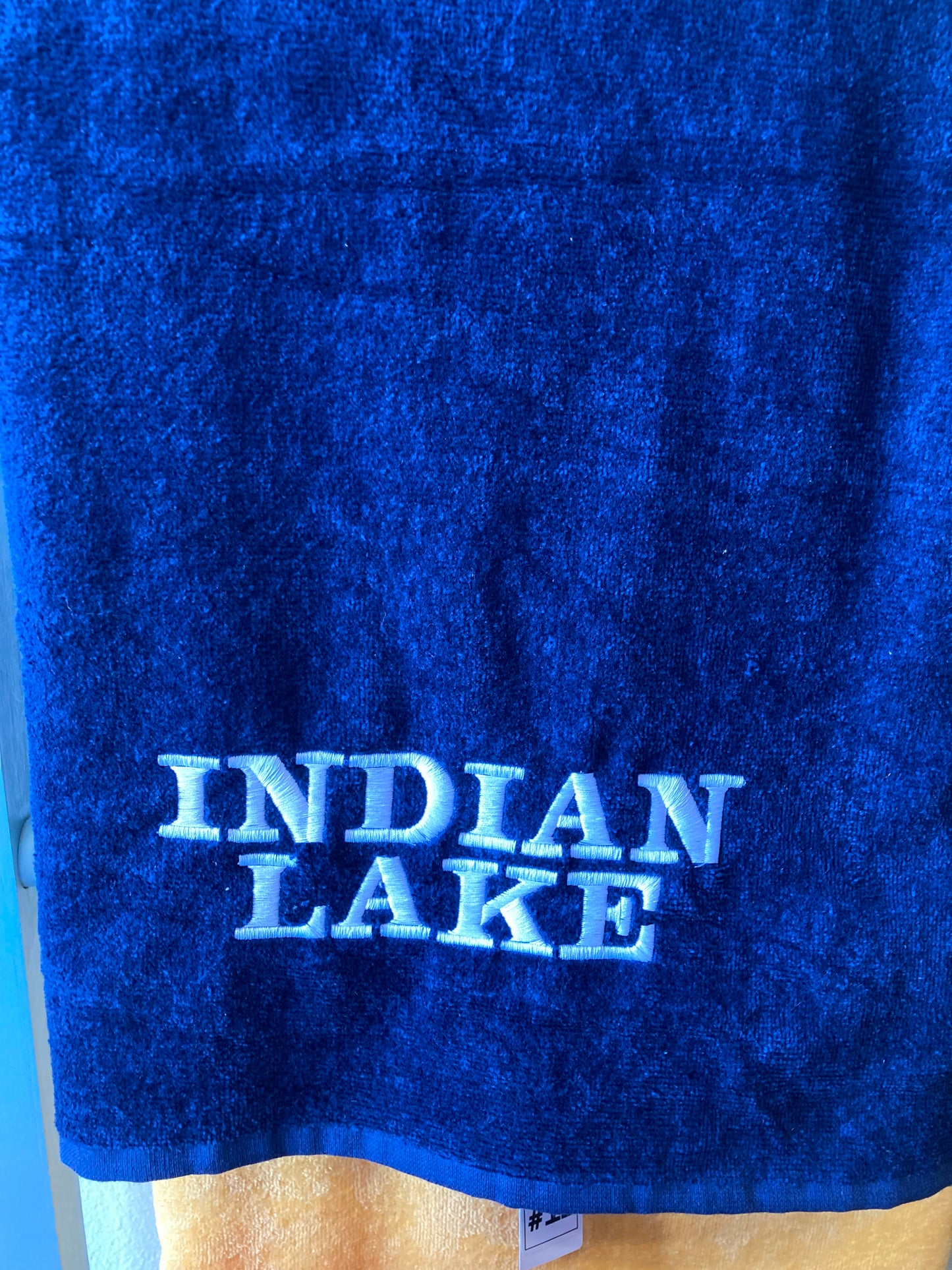 Indian Lake Embroidered Beach Towel