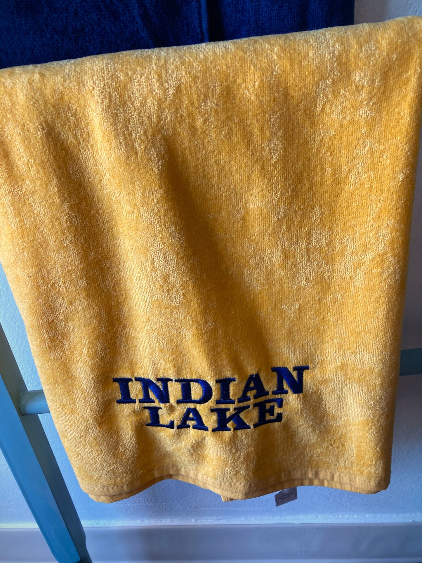 Indian Lake Embroidered Beach Towel