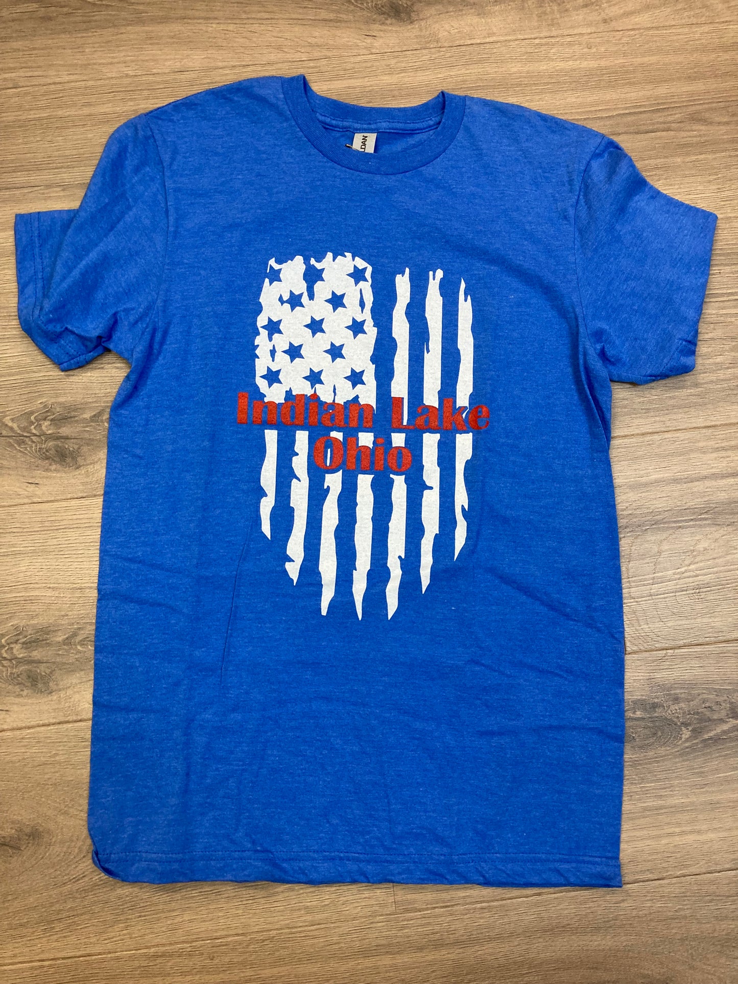 Indian Lake Flag T-Shirt blue