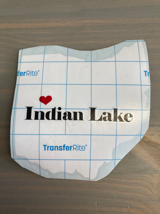 Indian Lake Ohio Heart Car Decal Sticker