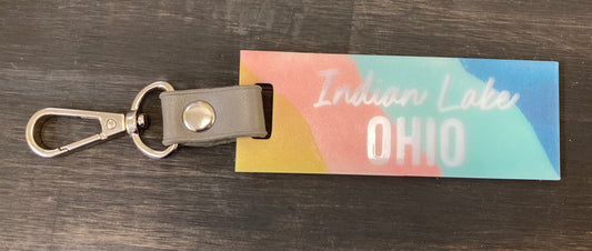 Indian Lake Ohio Pastel Key Chain