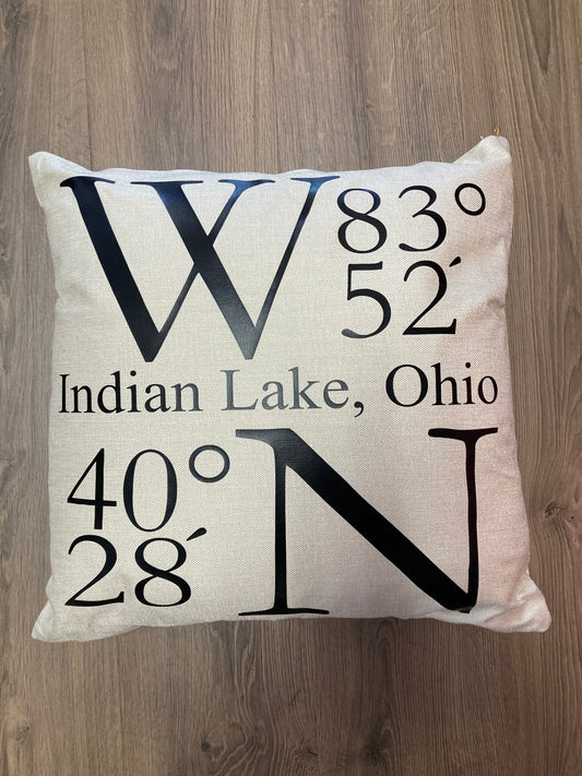 Indian Lake Pillow 18x18