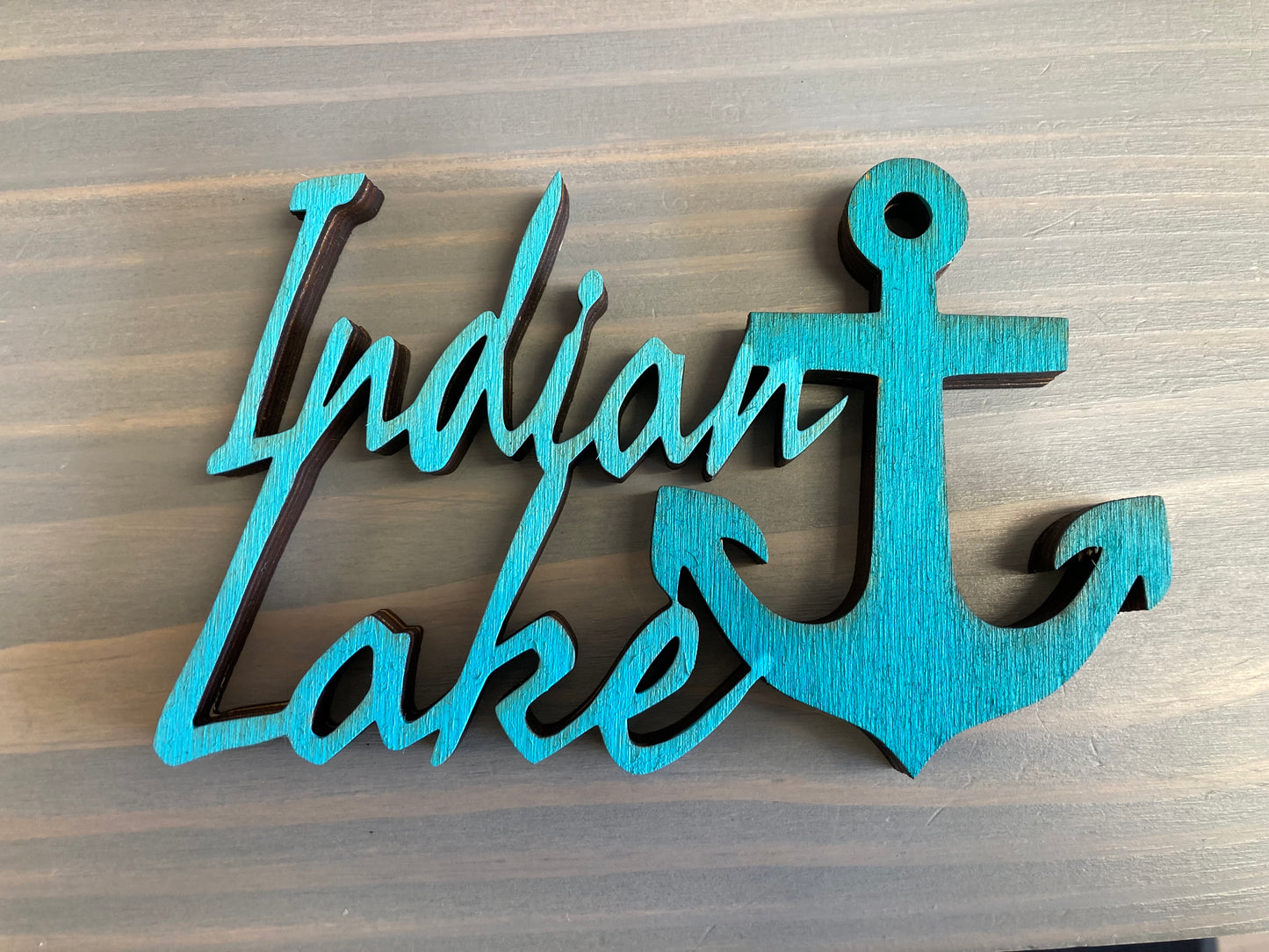 Indian Lake Anchor Laser Cut Out / Shelf Sitter