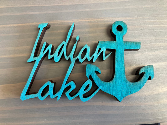 Indian Lake Anchor Laser Cut Out / Shelf Sitter