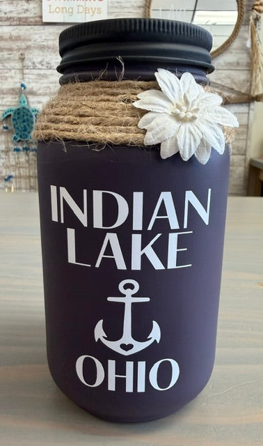 Mason Jar Tissue Holder-Indian Lake Ohio