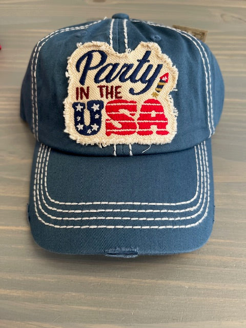 Ball Cap - Party in the USA Vintage Embroidered