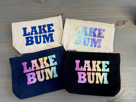 Lake Bum Zipper Canvas Bag