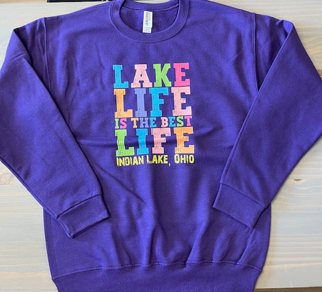 Lake Life is the Best Life Youth Crewneck