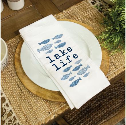 Lake Life Tea Towel