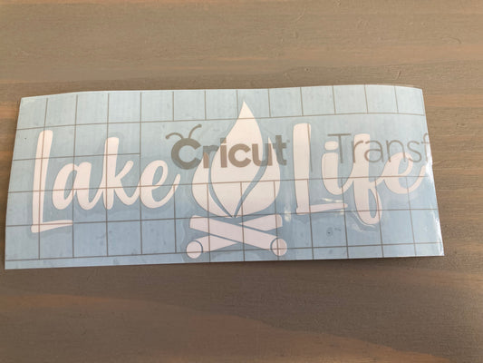 Lake Life Campfire Car Decal Sticker