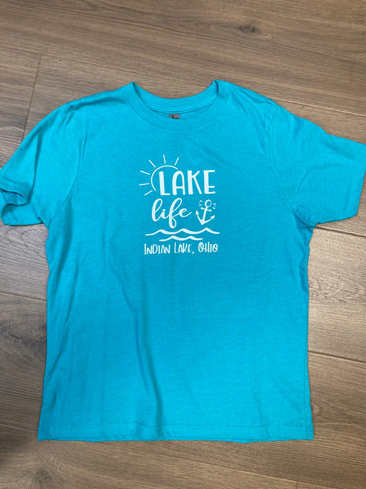 Lake Life Indian Lake Youth T-Shirt Short Sleeve