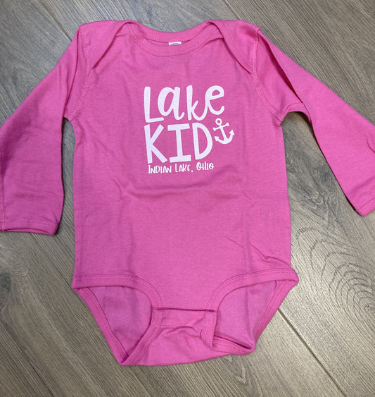Lake Kid Indian Lake Long Sleeve Onesie