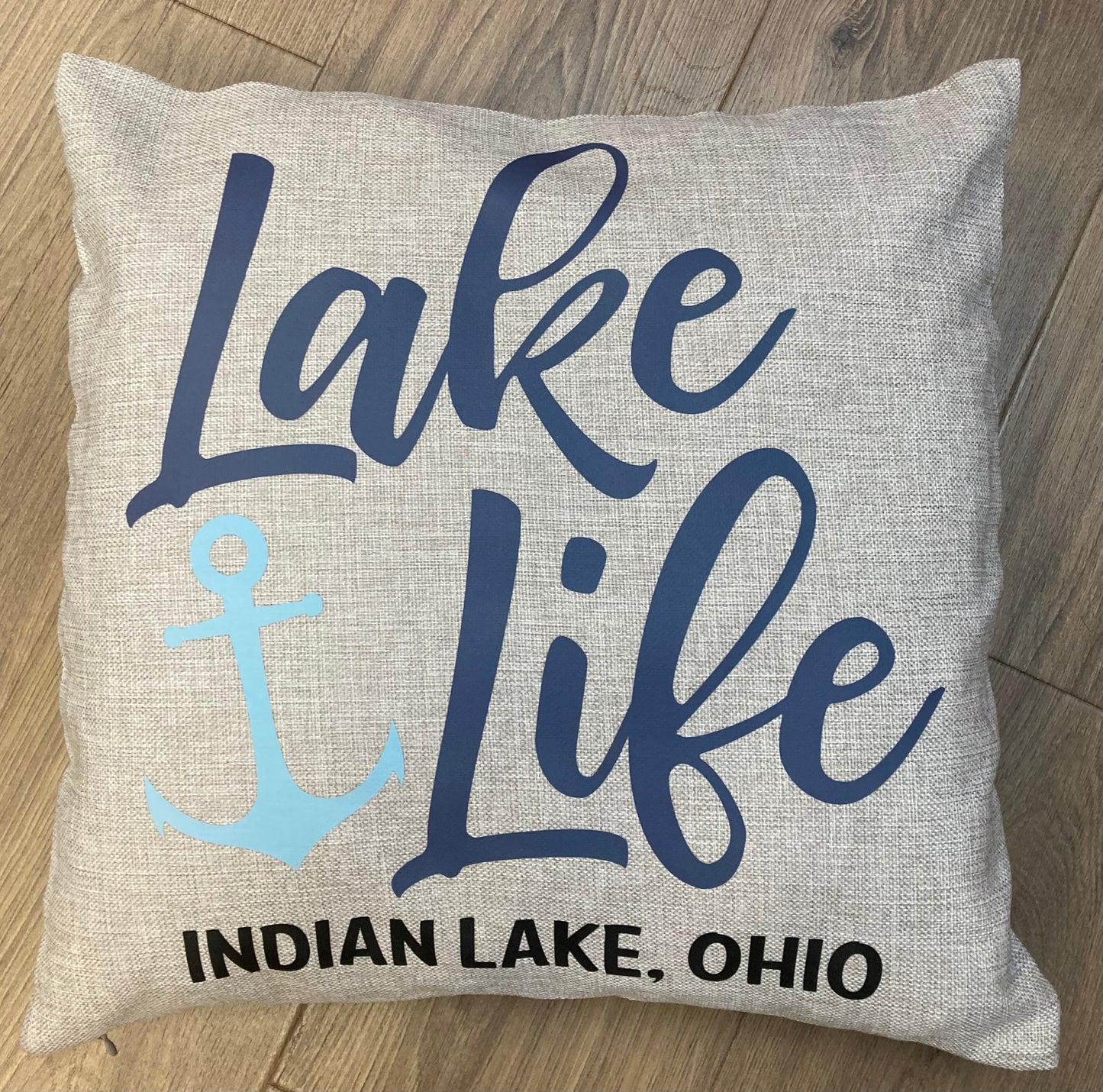 Lake Life Indian Lake, Ohio Pillow 18x18