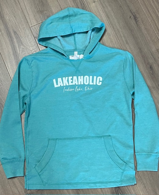 Indian Lake Lakeaholic Vintage Wash Fleece Hoodie