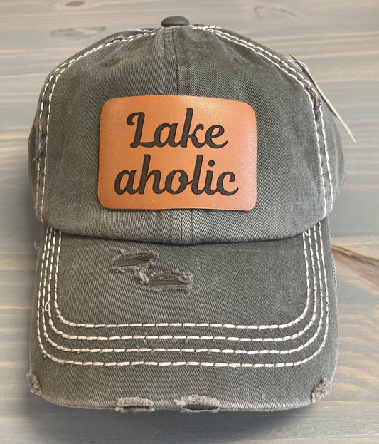 Ball Cap - Lakeaholic Leather Patch