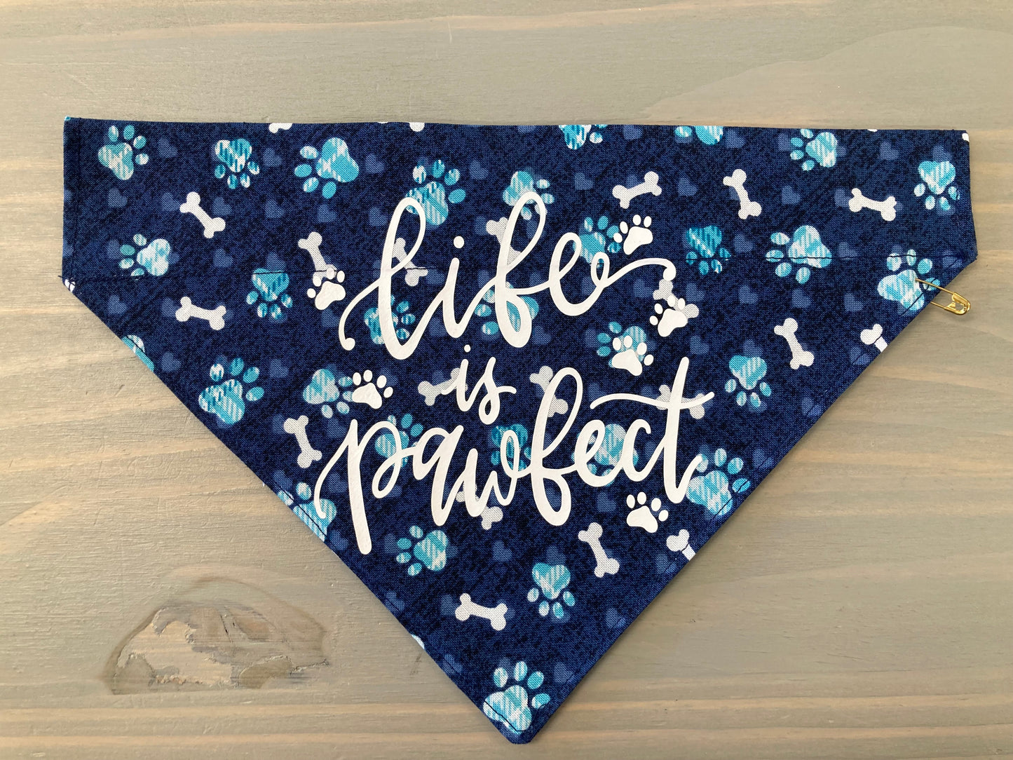 Dog Scarf - Thru the Collar Pet Neck Scarf - Life is Pawfect