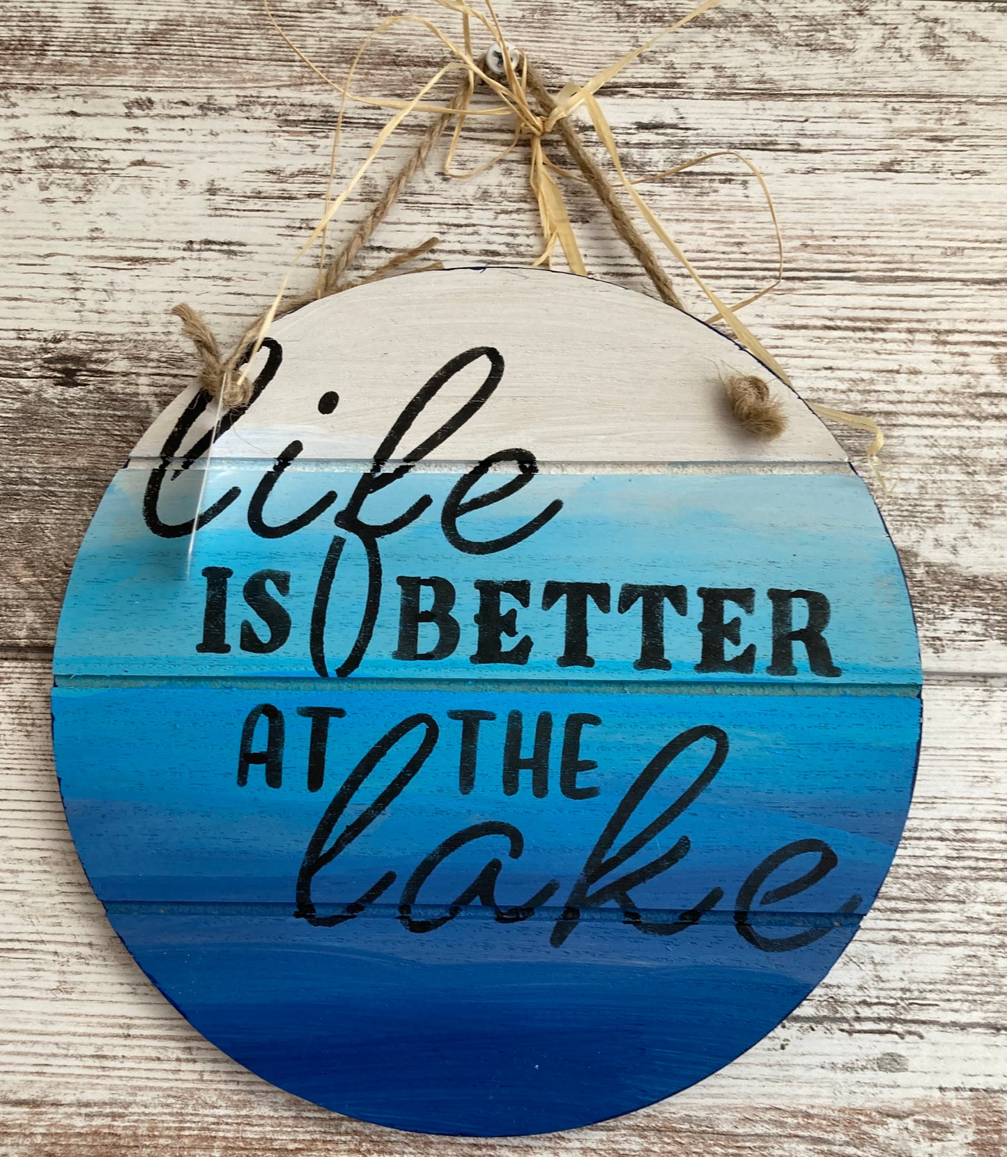 Life is Better at the Lake Hand Painted Wooden Sign / Wall Hanging