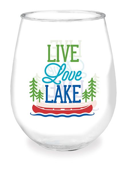 Wine Tumbler - Live Love Lake Indian Lake