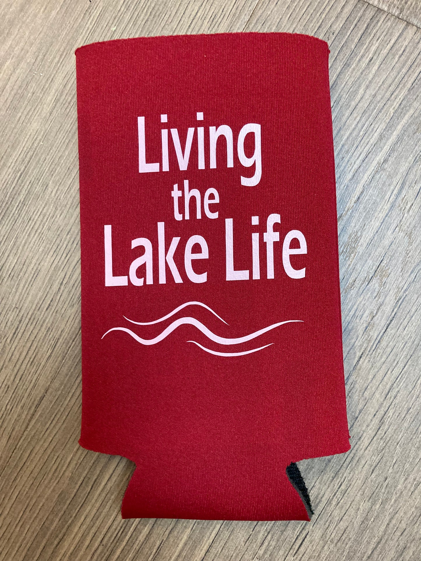 Living the Lake Life Slim Koozie