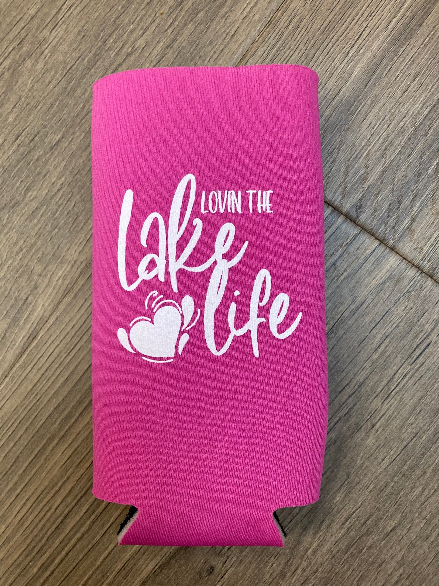 Lovin the Lake Life Indian Lake Slim Koozie